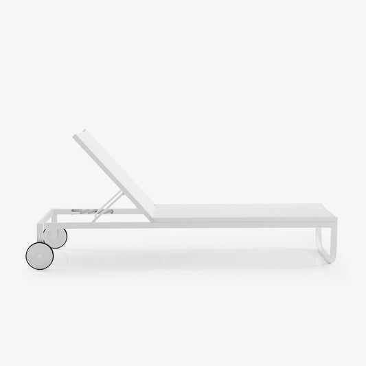 LETTINO - キャスター付きスタッカブルリクライニングキャンバスサンラウンジャー