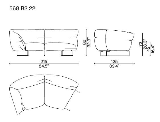 モンクラウド生地ソファ