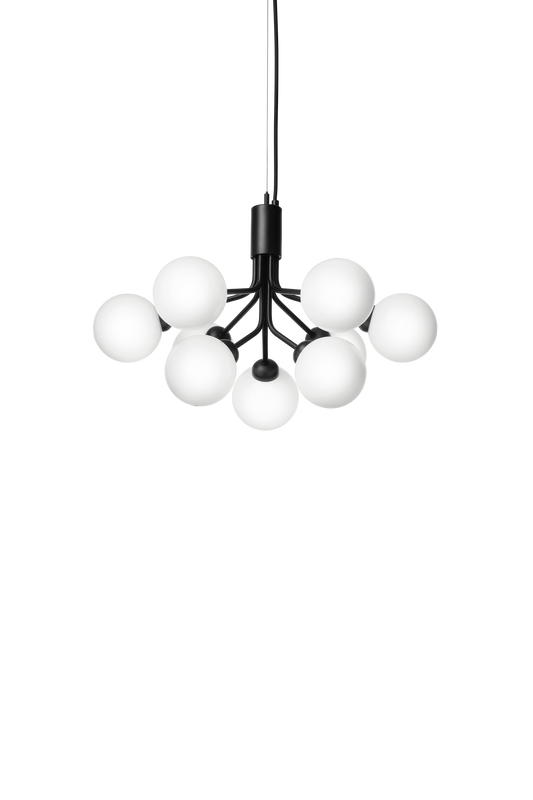 Apiales 9 Chandelier by Nuura #Black / Opal