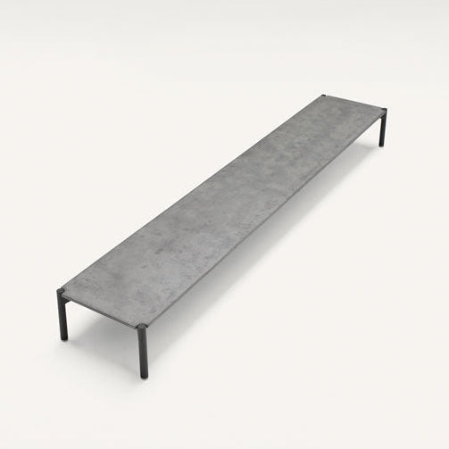 PLANO - 長方形パウダーコーティングスチール製ガーデンサイドテーブル