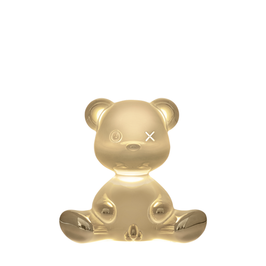 Teddy Boy Lamp Metal Finish With Cable by Qeeboo #Gold