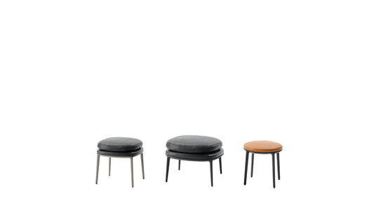 CARATOS - 張り地付き円形レザープフ