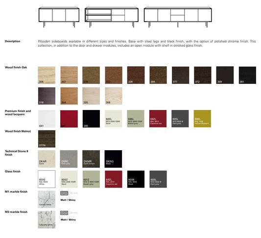 ELEMENT クレデンザ - 扉付き木製サイドボード