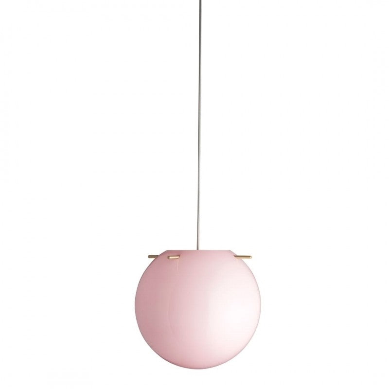 Koi Pendant Lamp Ø19 by Frandsen #Opal Rose/ Brass Sticks