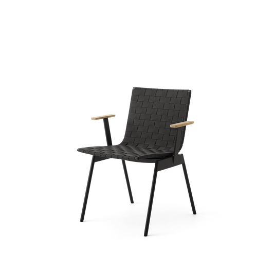 Ville AV34 Outdoor Chair With Armrests by &tradition #Warm Black