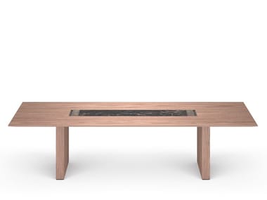 CARTESIANO - Rectangular wooden conference table by I 4 Mariani