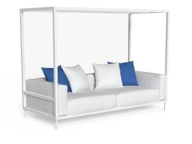 CLEOSOFT-ALU - Canopy fabric garden sofa by Talenti