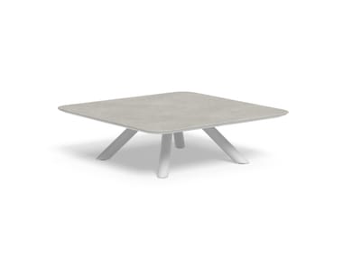 CORAL - Low porcelain stoneware garden side table by Talenti