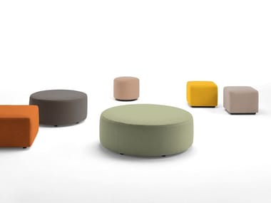 ENTROPY - Upholstered fabric pouf by Inclass