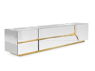 LAPIAZ - Mirrored glass TV cabinet with drawers by Boca do Lobo