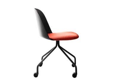 MARIOLINA - Polypropylene chair with castors by Miniforms