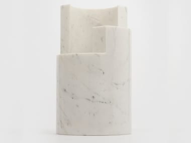 PAROS H - Calacatta marble vase by Danese Milano