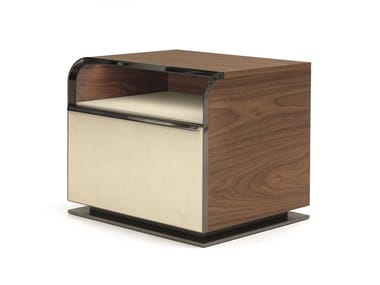 PRINCIPE MP.120/G - Walnut bedside table with built-in lights by Arte Brotto