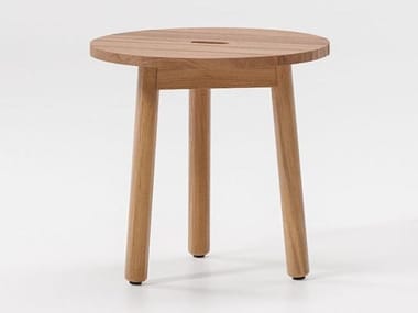 RIVA - Low round teak coffee table by Kettal