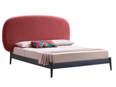 SHIKO MAGNUM - Double bed with upholstered headboard by Miniforms