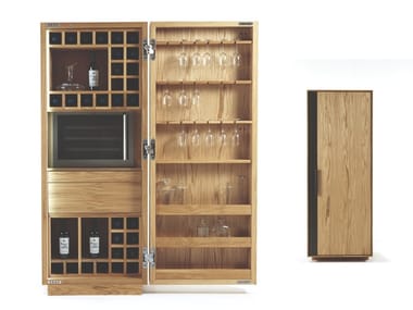 CAMBUSA WINE SMALL/JUMBO - Multifunctional storage unit in blockboard and solid wood by Riva 1920