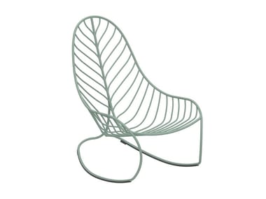 FOLIA - Rocking stainless steel garden armchair by Royal Botania