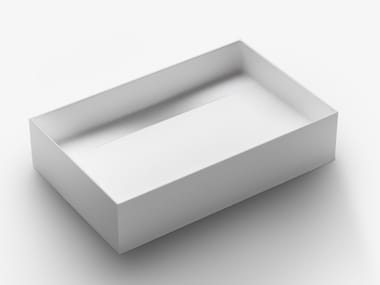 FONTANA WF1 - Countertop rectangular Cristalplant® washbasin by Falper