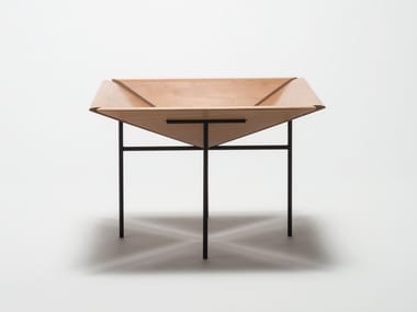 FRUIT BOWL NO. 11 - Beech and metal fruit bowl by Danese Milano