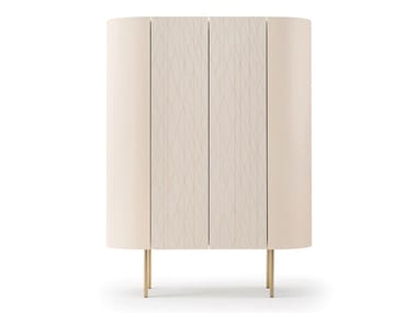 ROMA - Wooden highboard with doors by Turri