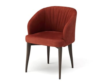 LEONARDO L82 - Upholstered solid wood chair by Arte Brotto