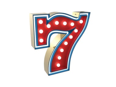 NUMBER 7 - Fluorescent Light letter by Delightfull