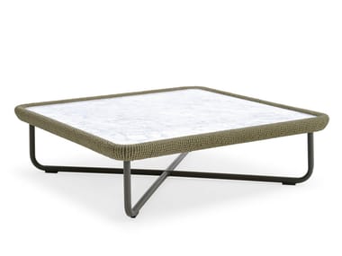 BABYLON - Coffee table with marble top by Varaschin