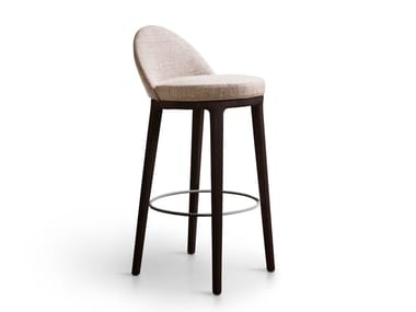 LUCYLLE - High upholstered stool with back by Lema