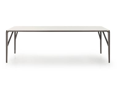 MILANO - Rectangular wooden table by Turri