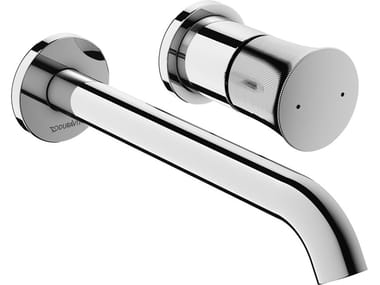 WHITE TULIP - Wall-mounted metal washbasin mixer by Duravit