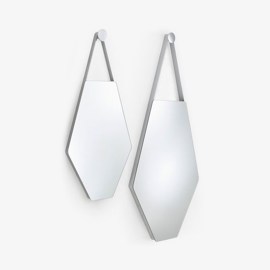 MON BEAU MIROIR - 壁掛けガラスとスチールの鏡