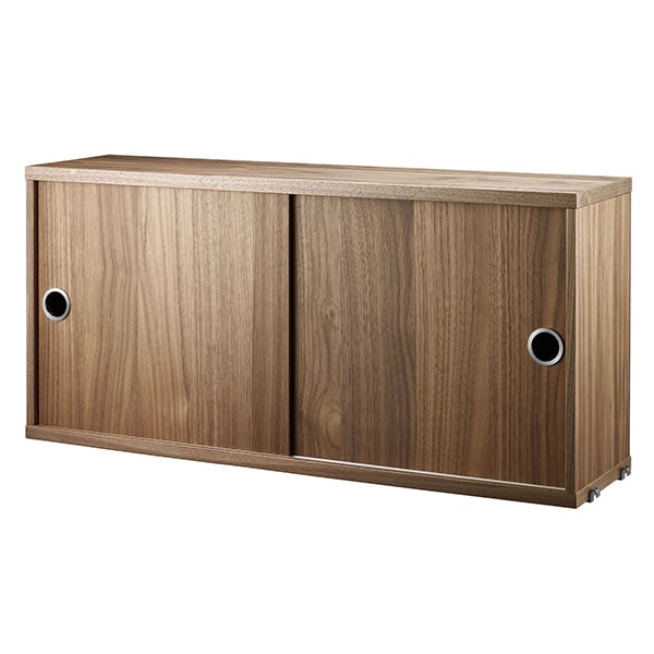 String cabinet by String Furniture #78 x 20 cm, walnut #