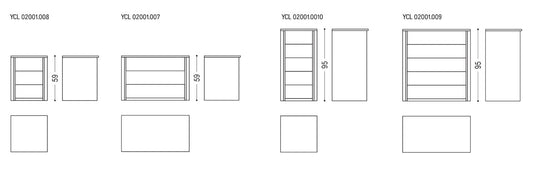 プッシュプルシステム付き引き出し、金属レール上（情報リクエスト）