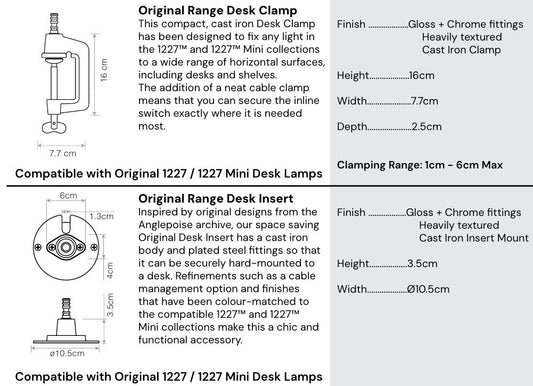 [Accessory] オリジナル1227 デスク／ミニデスクランプ 追加商品