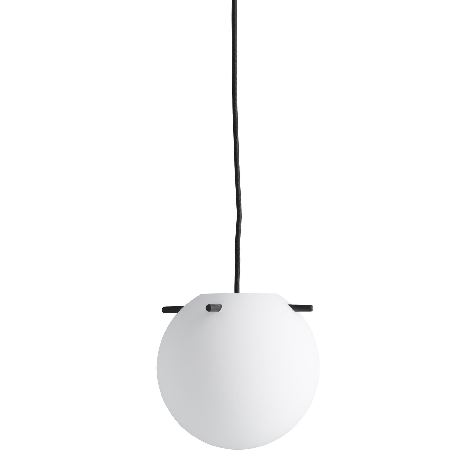 Koi Pendant Lamp Ø19 by Frandsen #Opal White/ Black Sticks