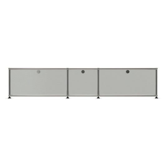 3x1 Modular Metal Sideboard with 3 doors [W(750+395+750)XD350XH350] by Usm #Light Gray [RAL 7035]