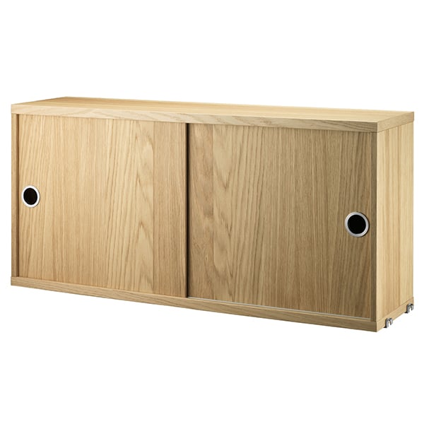 String cabinet by String Furniture #78 x 20 cm, oak #