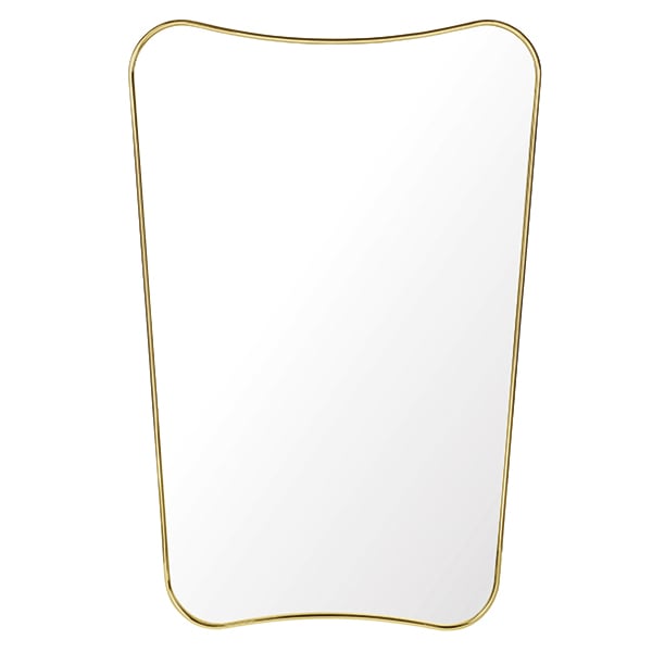 F.A. 33 mirror by GUBI #54 x 80 cm, polished brass #