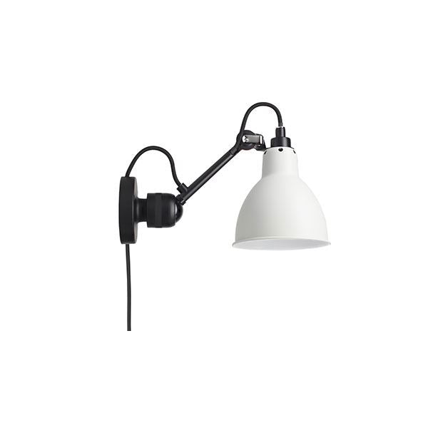 N304 Wall Lamp by Lampe Gras #Matt Black & Matt White With Cord