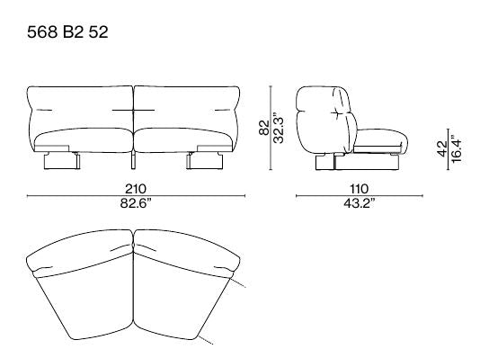 モンクラウド生地ソファ