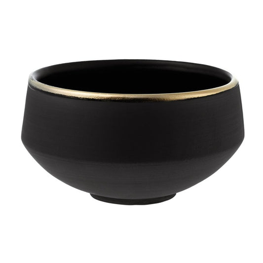Eclipse Gold breakfast bowl 0,75 L by Vaidava Ceramics #black - gold #