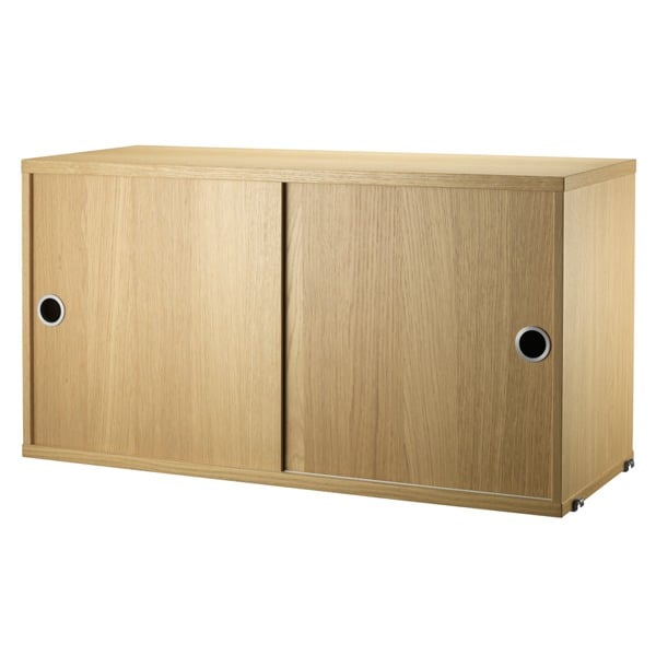 String cabinet by String Furniture #78 x 30 cm, oak #