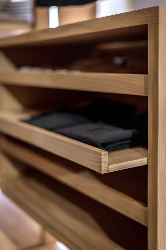 MODULE WITH PULL-OUT TRAYS ON WOODEN RAILS (リクエスト情報)