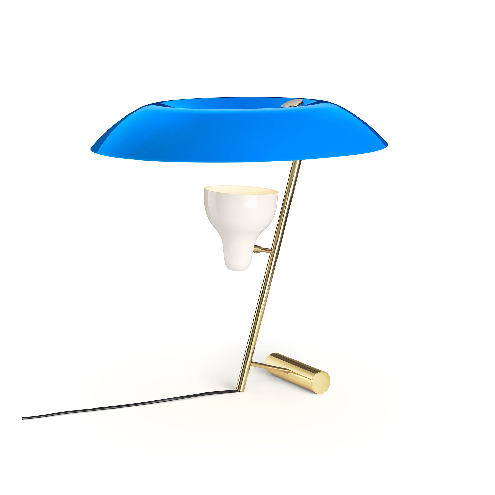 Table Lamp Model 548 by Astep #Polished Brass / Azure