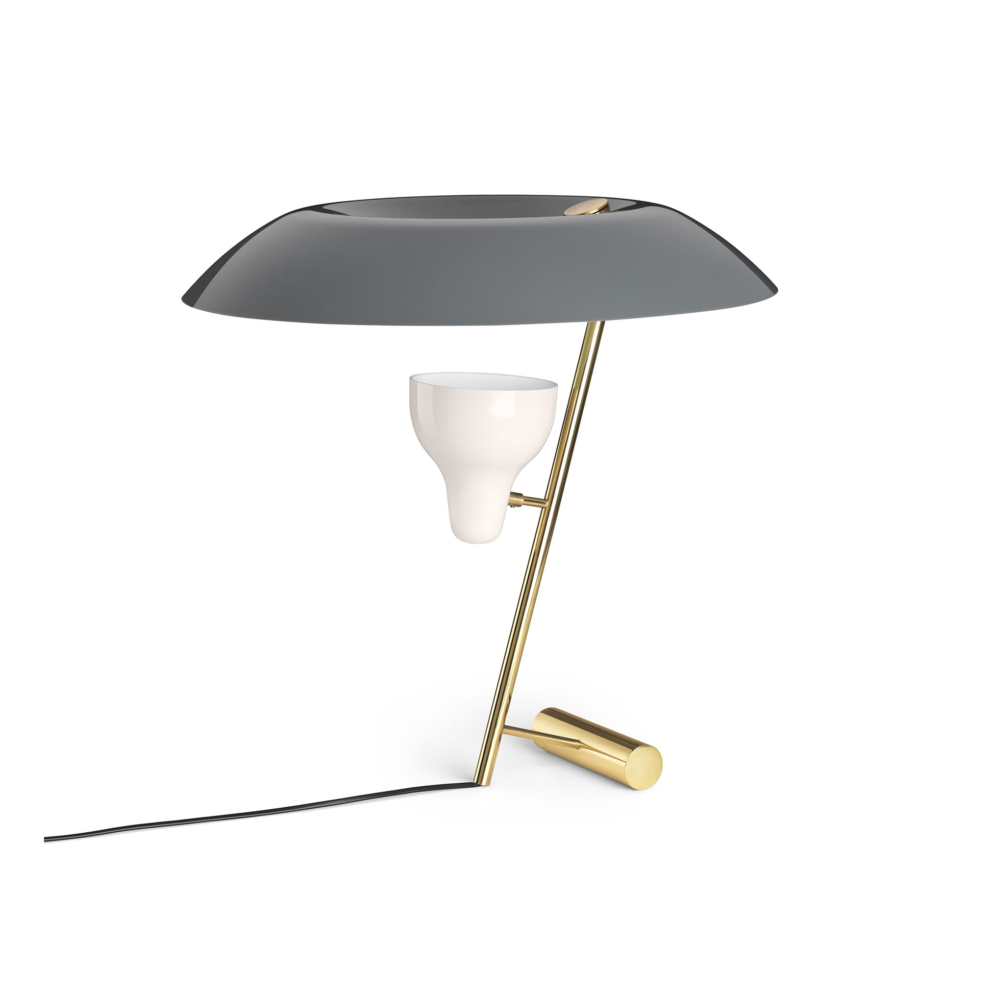 Table Lamp Model 548 by Astep #Polished Brass / Grey