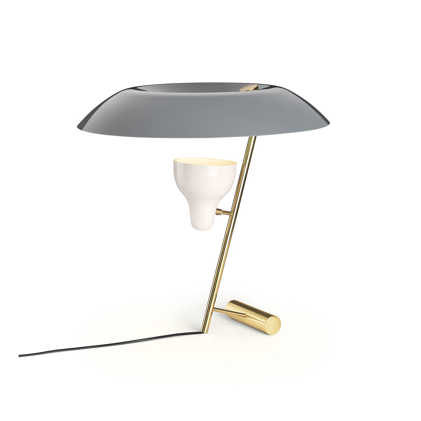 Table Lamp Model 548 by Astep #Polished Brass / Grey