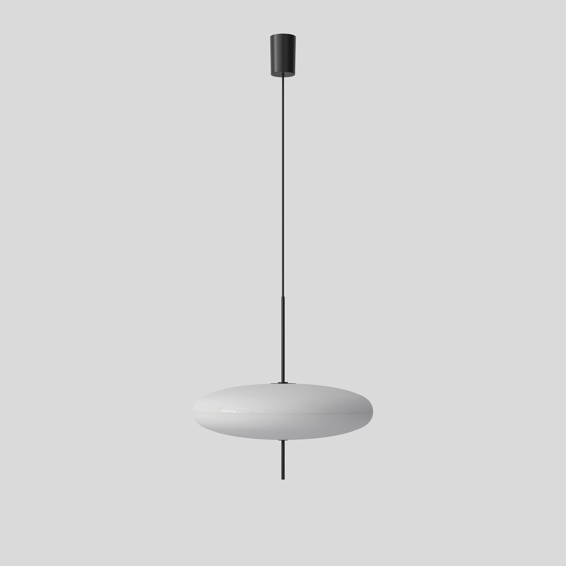 Suspension Lamp Model 2065 by Astep #White Diffuser / Black Hardware / Black Cable