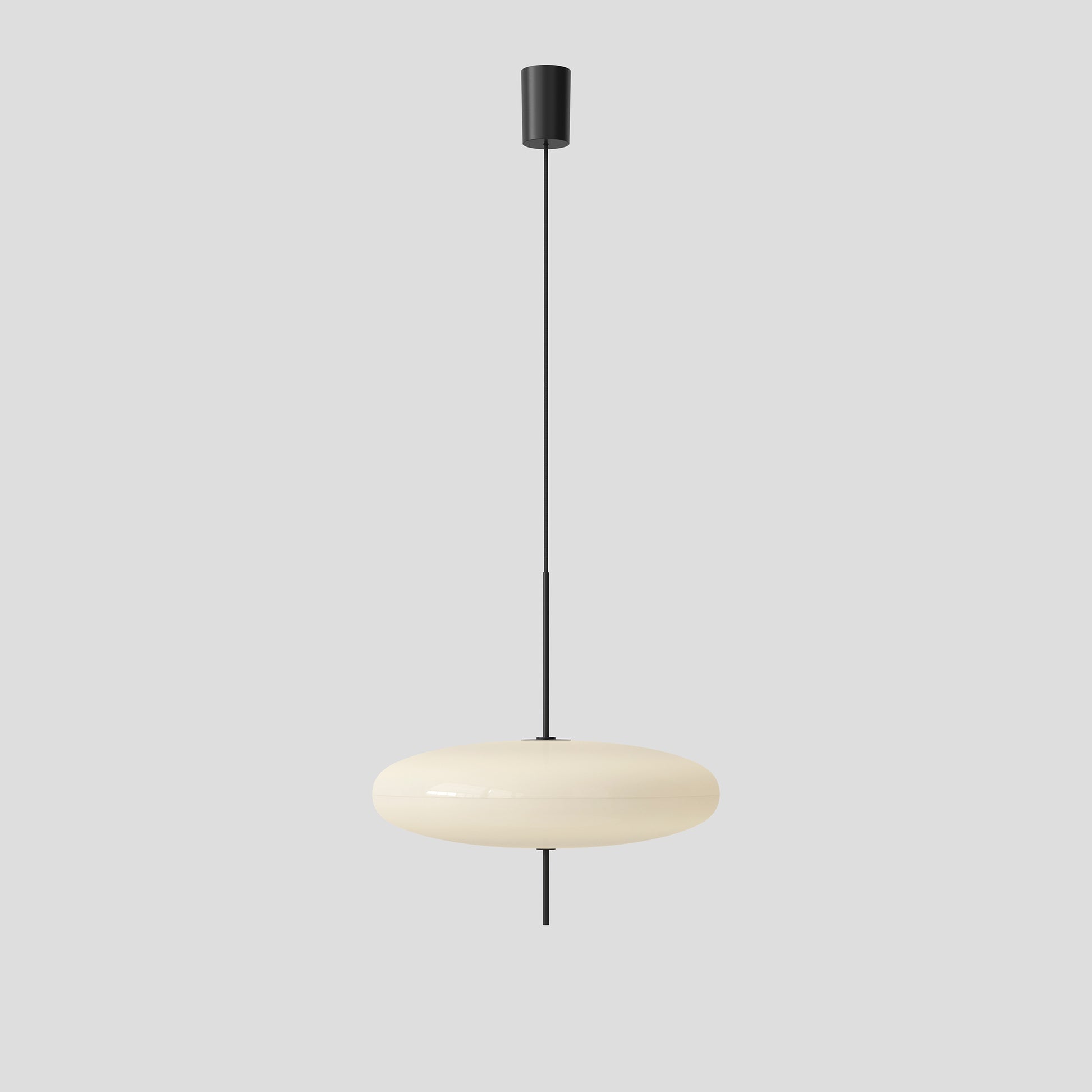 Suspension Lamp Model 2065 by Astep #White Diffuser / Black Hardware / Black Cable