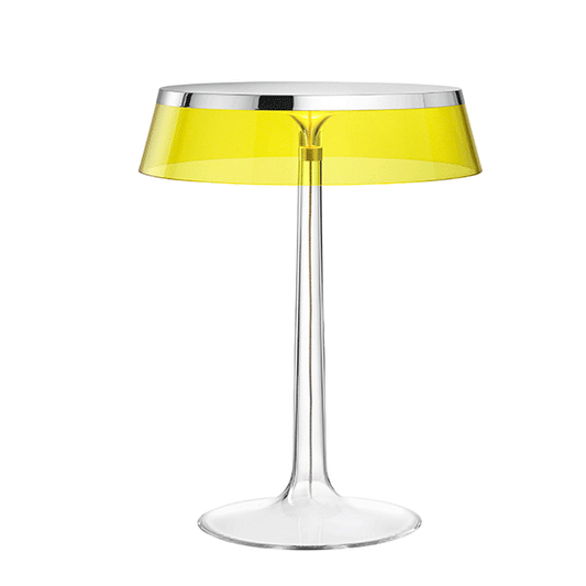 Bon Jour Table Lamp by Flos #Chrome / Yellow