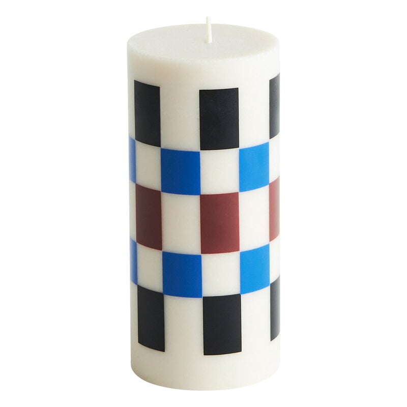 Column candle by HAY #S, off-white - brown - black - blue #
